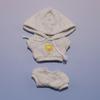 Labubu Hoodie Set: Einfarbige Puppenkleidung mit Anhänger für Erste & Dritte Generation, 17cm austauschbare Plüsch-Merchandise.