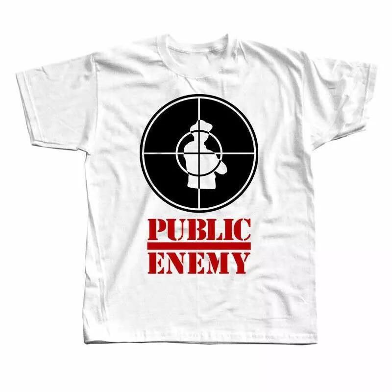 Public Enemy T-shirt Short Sleeve Cotton White All Size CG2393 Unisex T-Shirt L