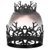Black Gothic Crown Princess Modern Headdress Cake Topper Hairband for Anniversary