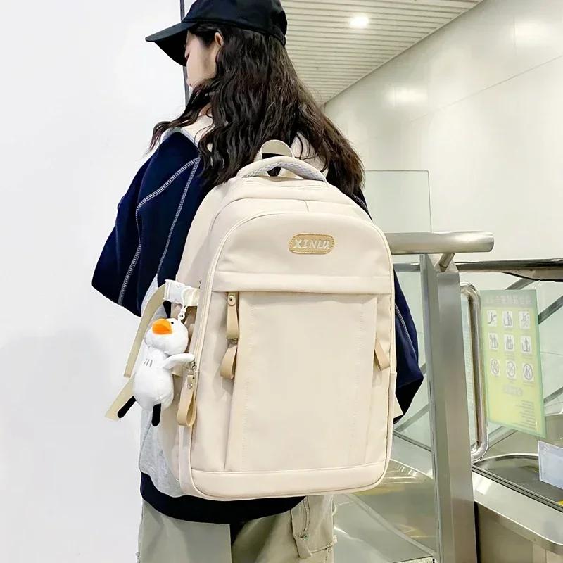 Damenrucksack mit Diebstahlschutz-Reißverschluss hinten aus massivem Nylon, lässige Reiserucksäcke mit hoher Kapazität, modisch, neu