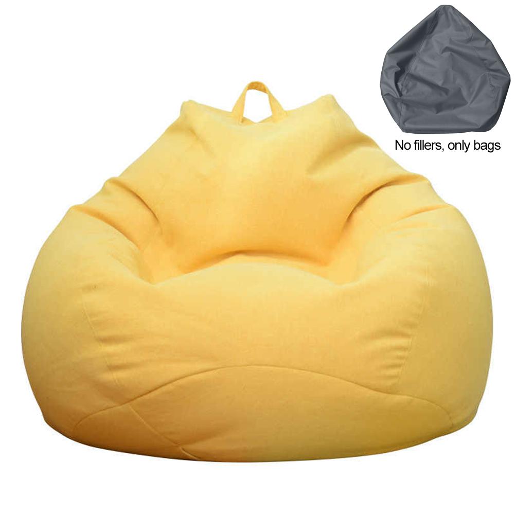Large Bean Bag Chair Cover Sofa Color Simple Design Indoor Lazy Lounger Cover for Adults and Kids