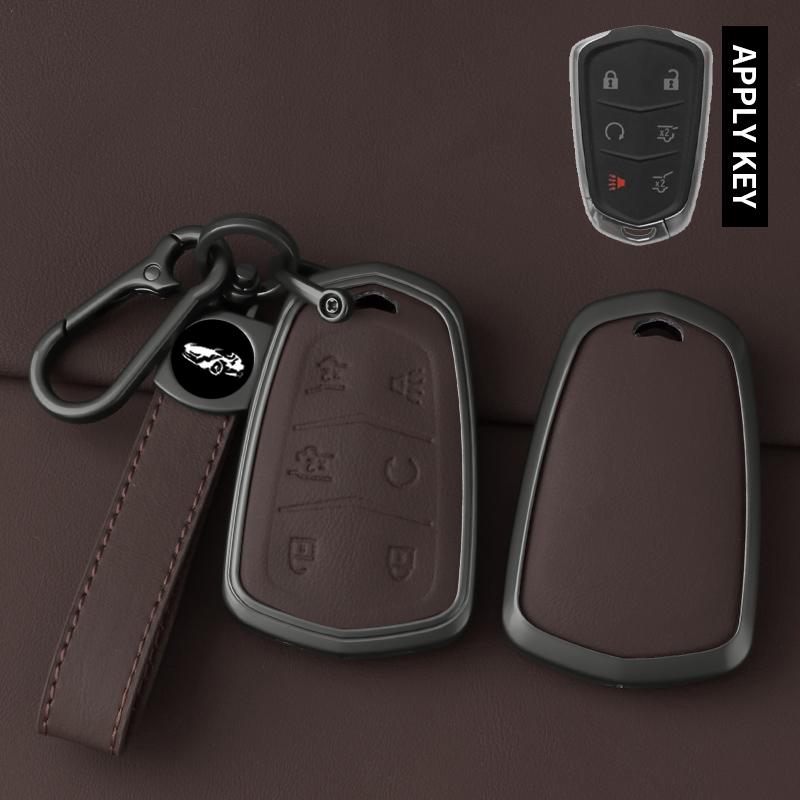 3 4 5 6 Buttons Metal Car Key Case Cover For Cadillac 2015-2019 Escalade ATS CTS CT6 XTS XT5 SRX Protector Keychain Accessories