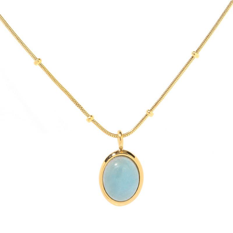 Trendy Summer Aquamarine Clavicle Necklace - Light Luxury Star Design, 2022 Fashion.