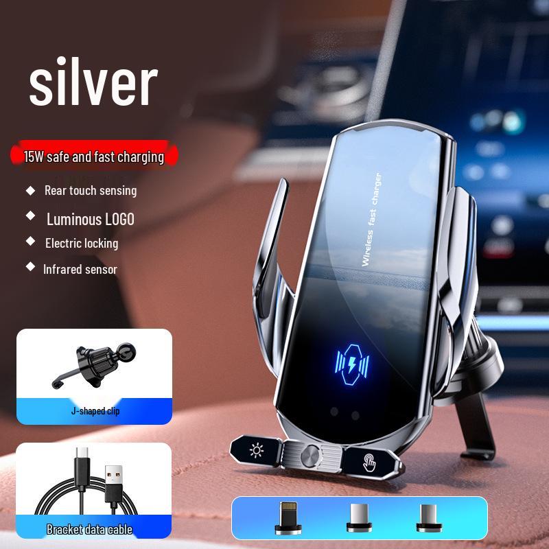 Q88 Magic Clip: 15W Wireless Car Phone Holder with Removable Magnetic Charger and Navigation Support