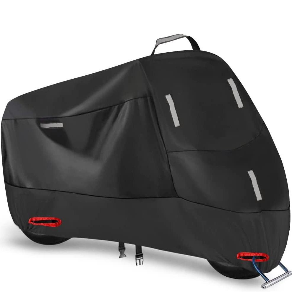 

210D Motorcycle & Bicycle Cover - Rainproof, Sunproof, Snowproof, Dustproof with Reflective Strip M