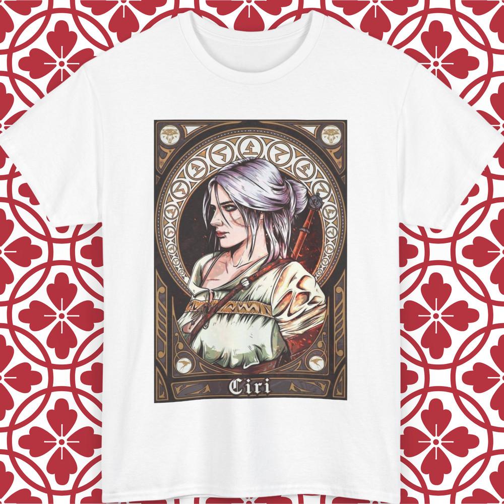 Ciri T-Shirt Witcher Cirilla Gamer Tee Unisex All Sizes Gift Vintage White Black