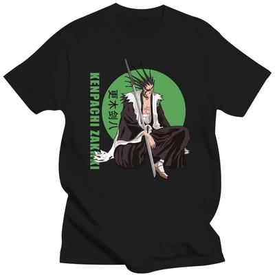 Fashion Unisexga Kenpachi Zaraki Tshirt Unisex Round Neck ShortSleeve Bleach Anime Casual T Shirt Preshrunk Cotton Graphic Tee Top