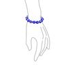 Glass Blue Evil Eye Crystal Rondelle Spacer Evil Stretch Bracelet [Bling Jewelry]
