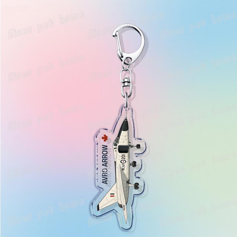 

Fashion Airplane Fighter Keychain Accessories Bag Charms Avro Arrow Canada Aircraft Keyrings Jewelry Fans Freinds Gift