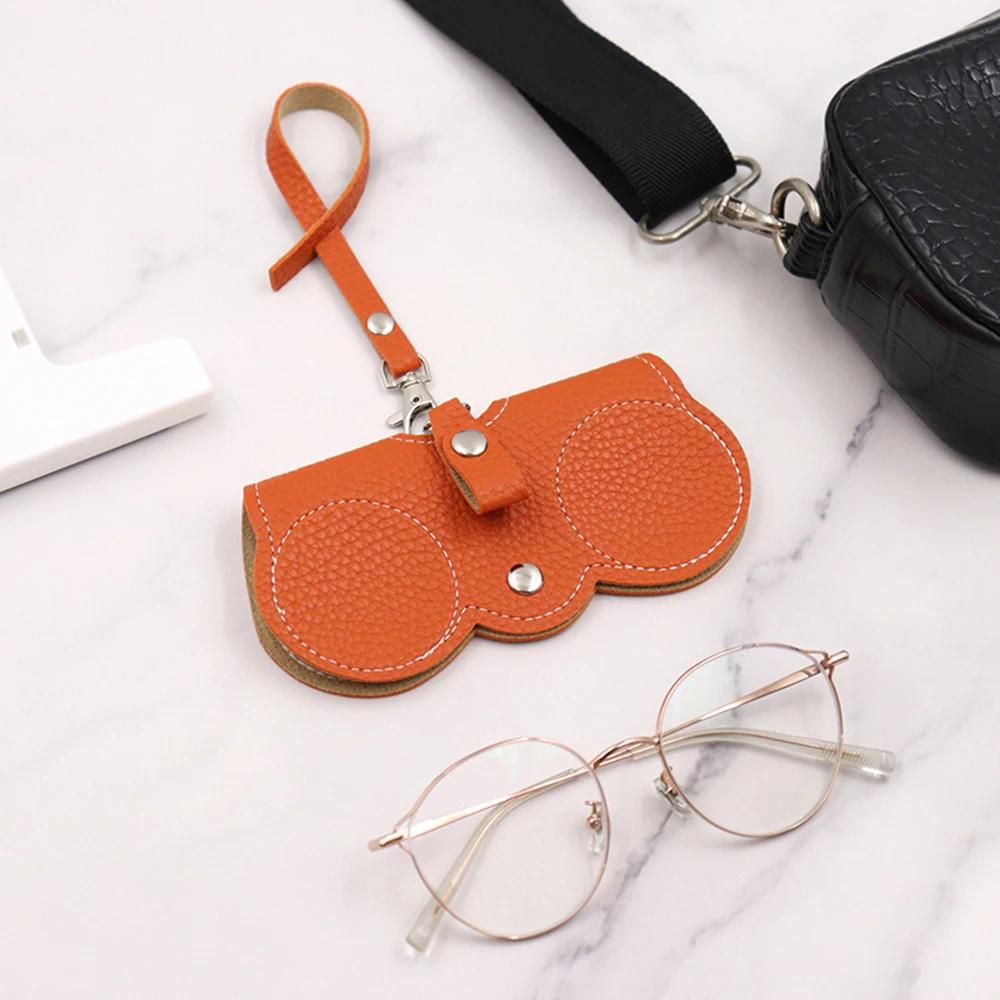 PU Leather Sunglasses Storage Bag Portable Reading Glasses Protective Cover Lightweight Travel Hanging Eyewear Holder