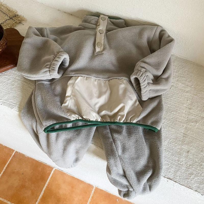 Winter Children Polar Fleece Sweatshirt Set Boys Girls Plus Velvet Thick Warm Suit Kids Casual Sports Outfits