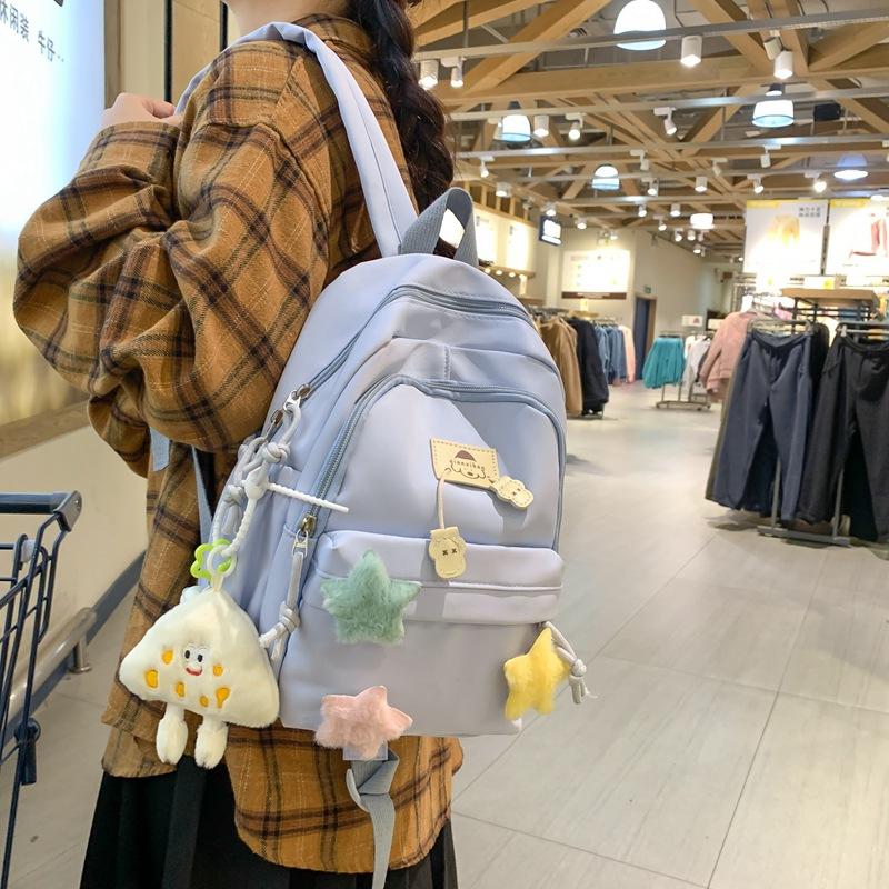 Schoolbag Japanese Ins Wind Soft Girl Cute Girl Backpack Small, College Student Lightweight Mommy Bag Backpack Small Schoolbag Female