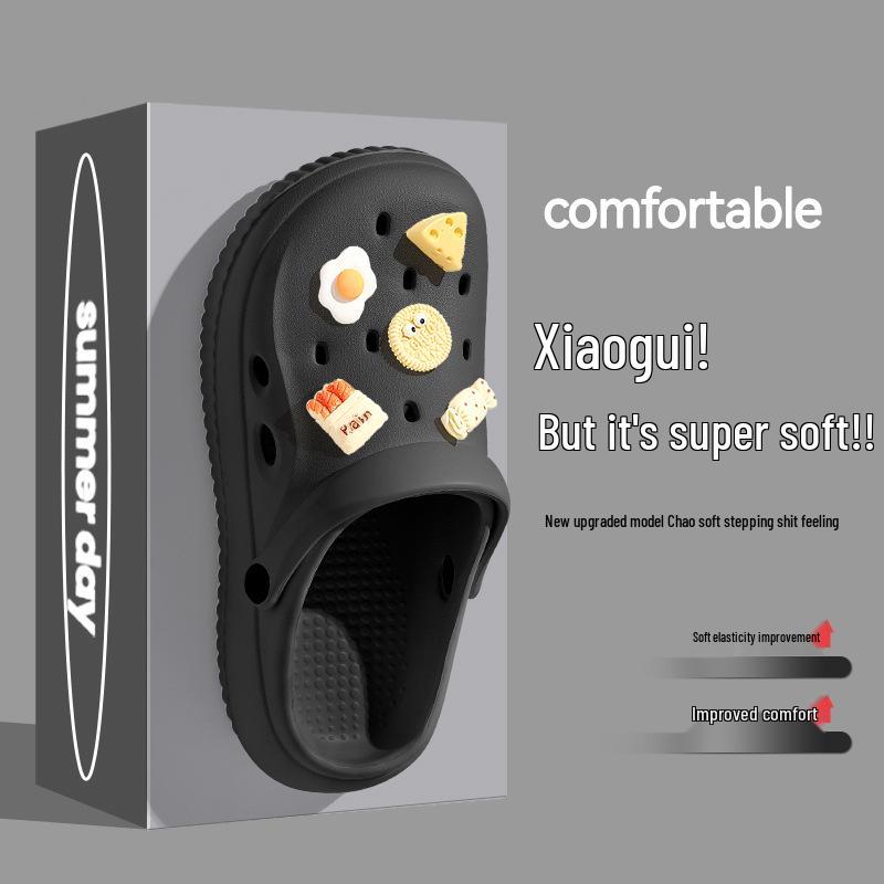 Women's Hole Shoes Non-Slip Sandals - Breathable, Soft Sole, Wear-Resistant Beach EVA Slippers
