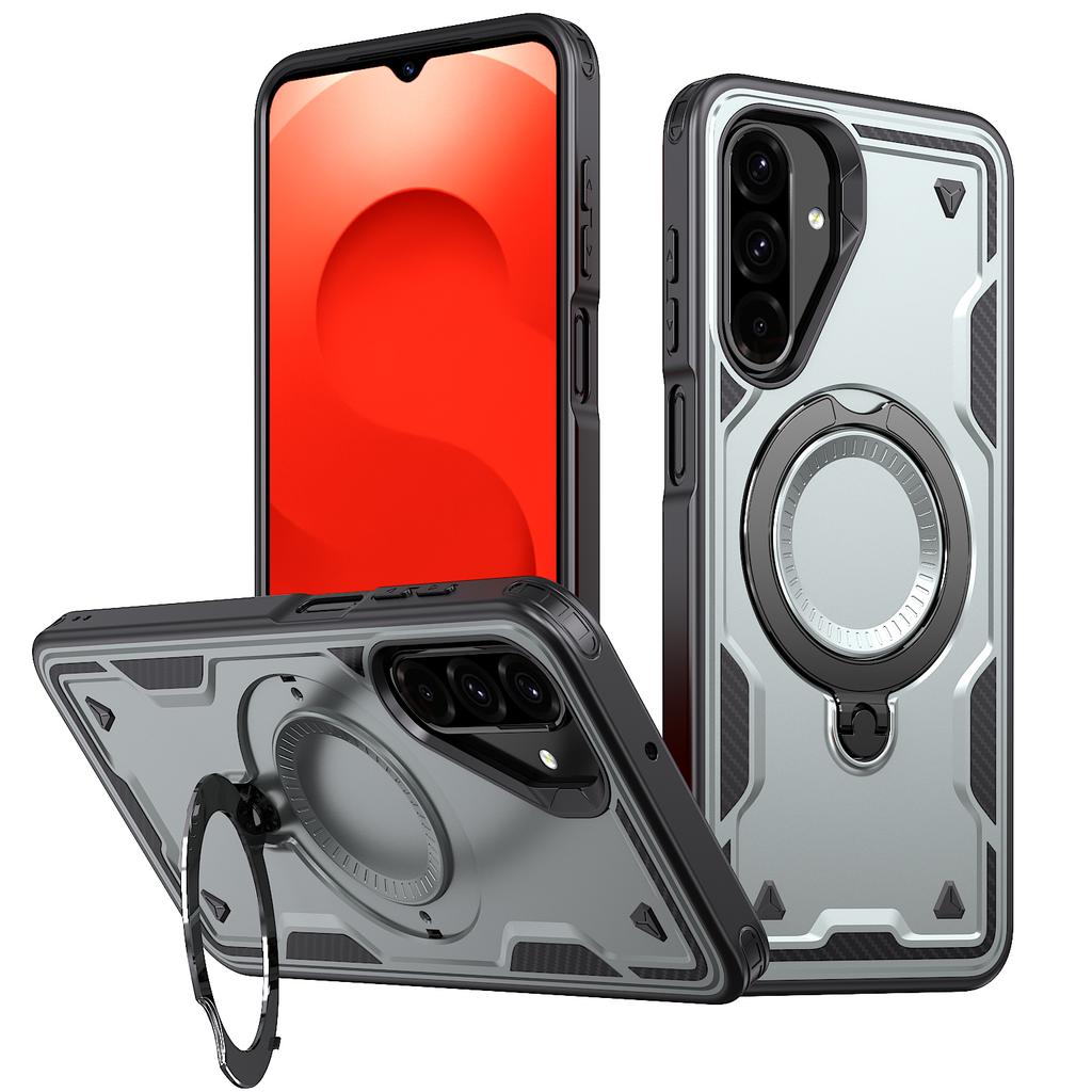 For Samsung Galaxy S25 FE Magnetic Case Military Protection PC + TPU Kickstand Phone Cover