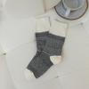 Women's Mid-calf Socks for Autumn and Winter, Retro Quilted Pile Socks, Combed Cotton, Ethnic Style Cotton Socks