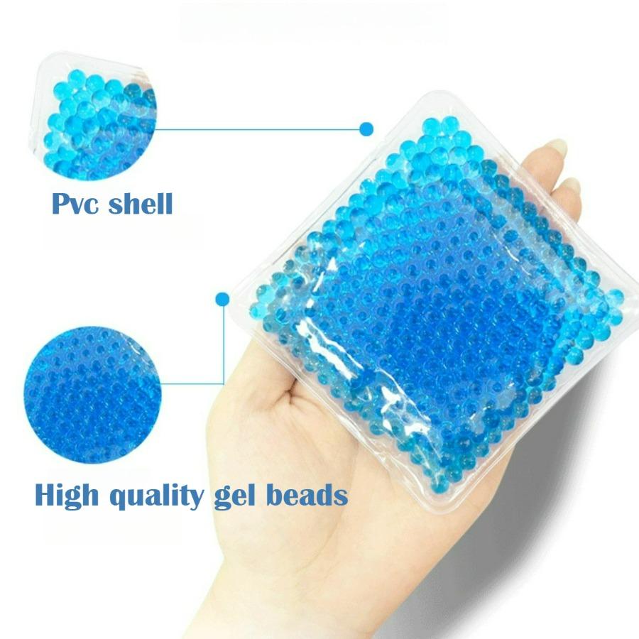 3Pcs Reusable Gel Ice Packs – 2 Round + 1 Square, Soft Flexible Cooling for Face Body Limbs, Portable Travel Gym Home Essential