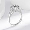 925 Sterling Silver Five Carat Moissanite Ring European American Popular Wedding Engagement Band Couple Promise Ring Jewelry Gift
