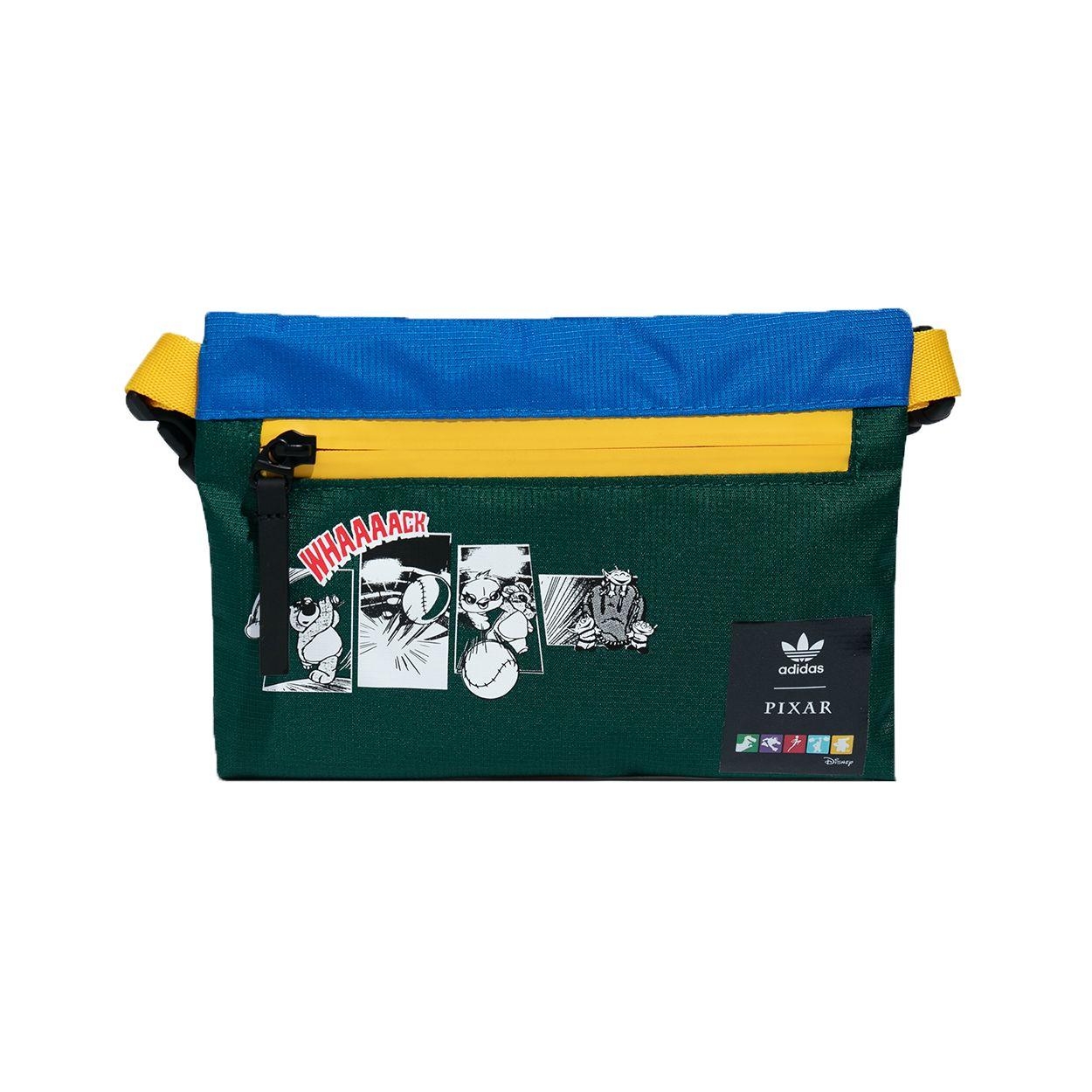 Adidas Originals Multi-Functional Casual Color Block Printed Polyester Sports Shoulder Bag Unisex Bags Green HE3083 MISC