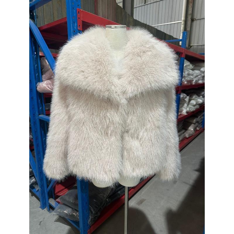 Lazy wind fox fur coat short autumn and winter artificial fur women's fur coat