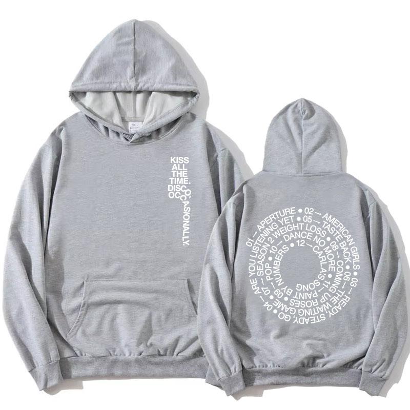 HarryStyles KISS ALL THE TIME. DISCO, OCCASIONALLY. Hoodies Album Graphic Print Sweatshirts Women Clothing Fleece Hoodie