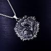 Necklace Nordic Viking Fashion Double Wolf Rune Summer Versatile Men's Pendant