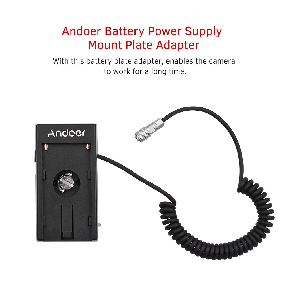 Andoer Camera Battery Converter Adapter Plate Mount Plate with Spring Cable for Sony NP-F550 NP-F750 NP-F970 Series High Quality