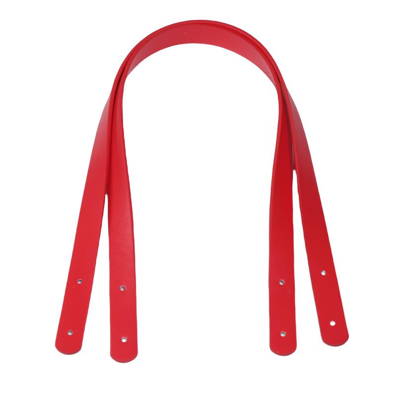 62CM PU Leather Rivet Shoulder Strap with Double-Sided Leather Handle Replacement