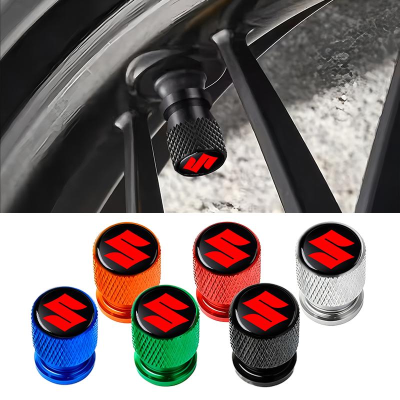 Car Wheel Tire Valve Caps Tyre Stem Covers Airdust Waterproof for Suzuki Swift Jimny Grand Vitara SX4 Samurai Spacia Liana Car