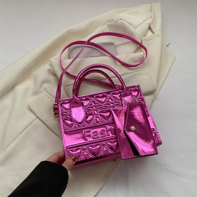 Модная кросс-боди сумка в уличном стиле, модная женская сумка из ПУ-кожи фиолетовый