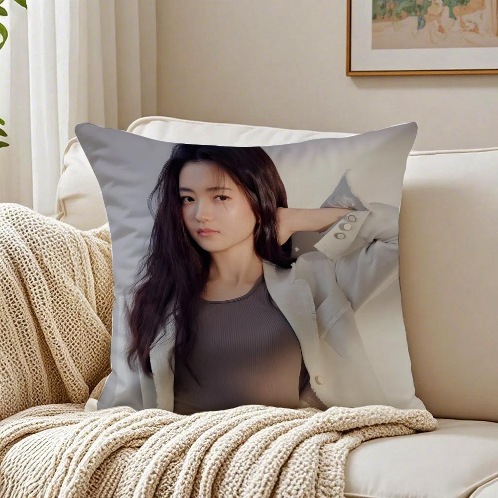 Kim Tae Ri Cushion Cover Linen Minimalist Soft  for Sofa Bed Home Room Decor