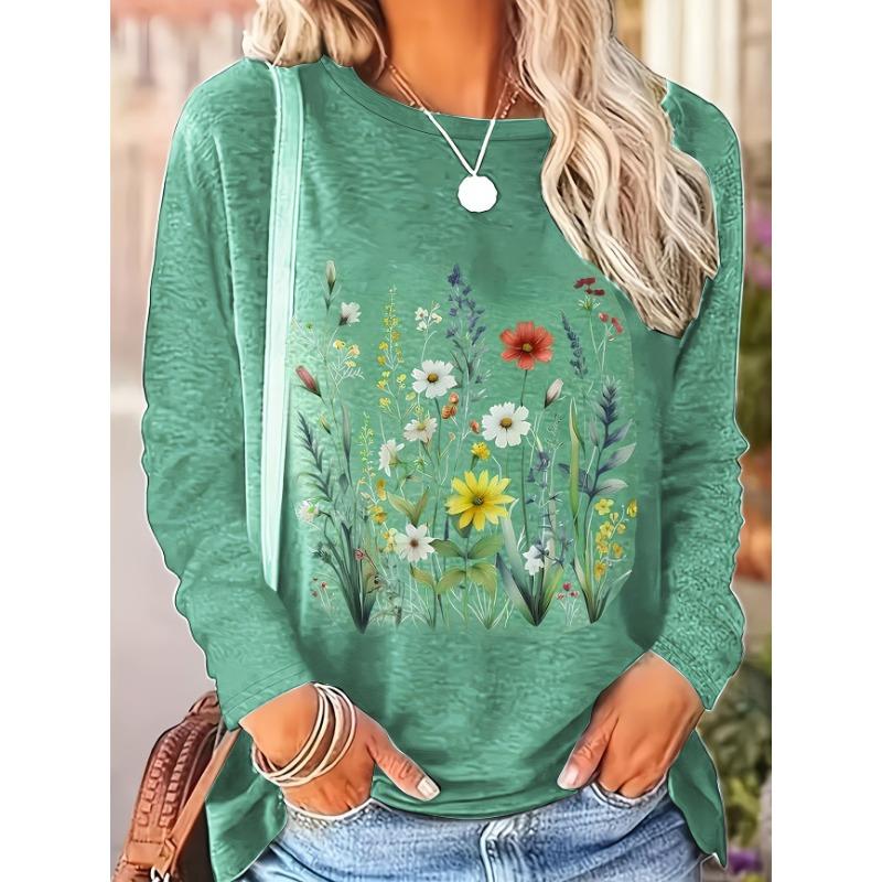 Casual Long Sleeve T-Shirt for Spring And Fall, Women'S Clothing