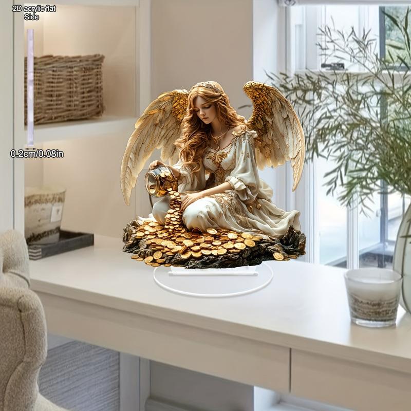 Angel Girl Decor Ideal Gift, Unique Festive Atmosphere Party Decoration for Display Shelf Corner Home Fireplace Holiday, Home Tabletop Decorations