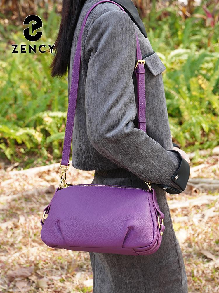 Zency Women's Genuine Leather Bag Charming Pillow Handbag
