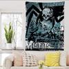 Misfits Horror Punk Rock Tapestry  Flat Printed Tarot Hippie Poster Wall Hanging for Dorm  Home Art Decor