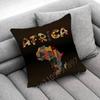 Africa Map ART Throw Pillow Case For 50x50cm 40x40cm 55x55cm 45x45cm 30x30cm Square Bedroom Pillowcase Cover