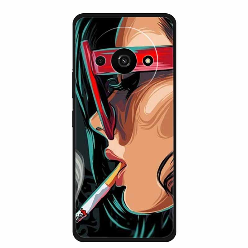 For Xiaomi Poco C61 Case Cool Animal Soft Silicone TPU Phone Case Back Cover for PocoC61 Shockproof Lovely Cat Protective Cover