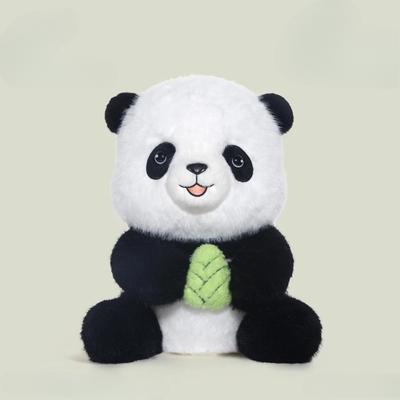 Panda de 30 cm com brotos de bambu macios, bonecos de pelúcia favoritos internacionais, presentes de aniversário e Natal para crianças