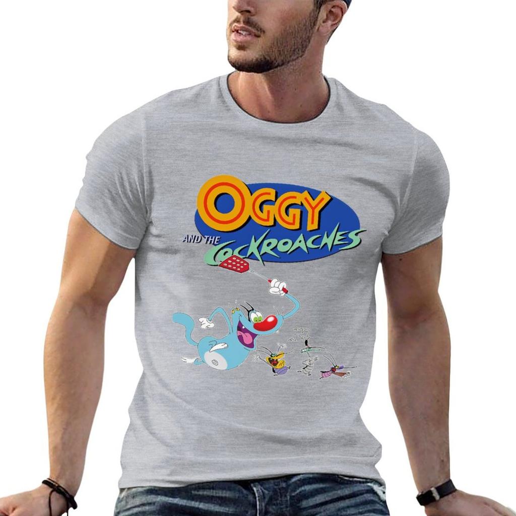 Oggy und die Kakerlaken (72) T-Shirt Mann T-Shirt Ästhetische Kleidung T-Shirts für Männer Grafik