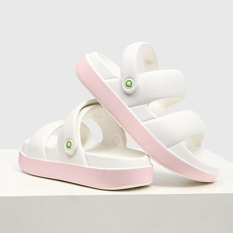 Fashion 2025 New Summer Platform Slippers For Women Home Street Shoes Thick Sole Soft EVA Mixed-color Girls Daily Walking Sandals