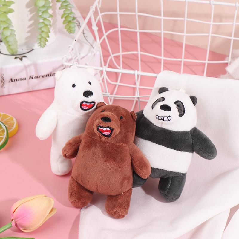 The Three We Bare Bears Plush Toy Cartoon Grizzly Gray White Bear Panda Doll