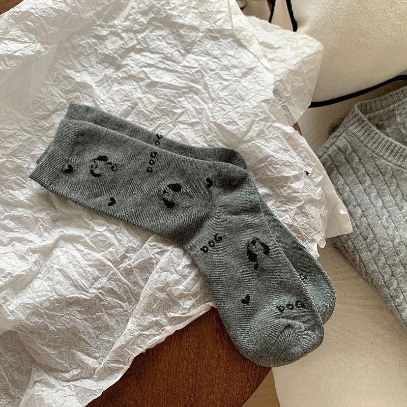 Ladies Autumn New Lovely Cartoon Tube Cotton Socks