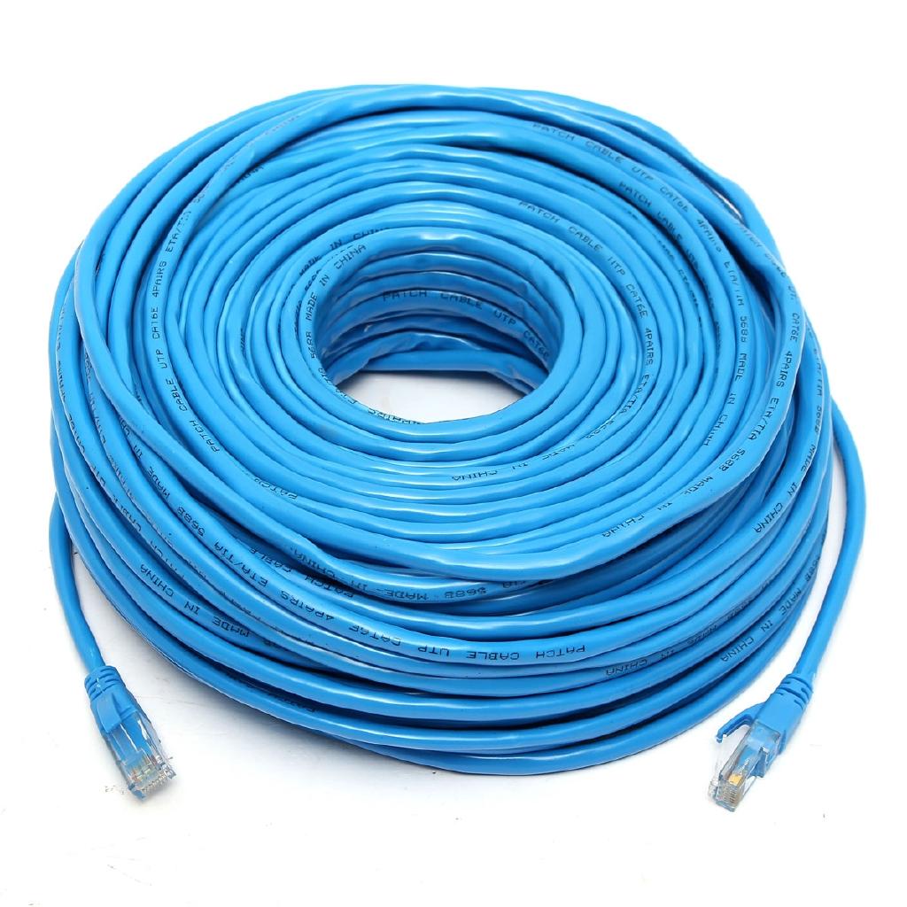 50M/164Feet RJ45 CAT6 CAT6E Ethernet Internet LAN Wire Network Cable Cord for Laptop Router Network Cable Blue