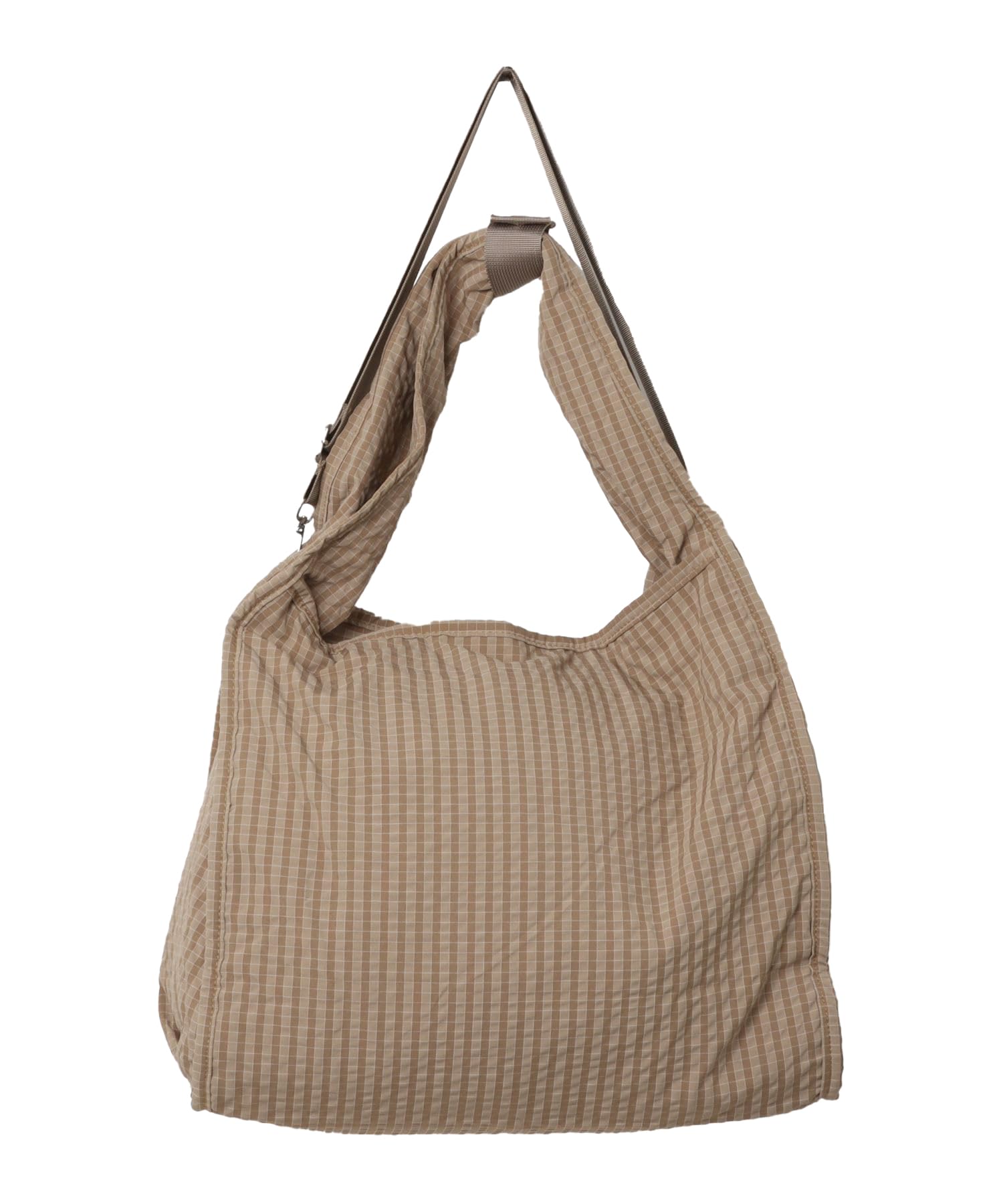 

210NOUVE 2-Way Soccer Check Shoulder Tote Bag, Beige [55K210G350-10]