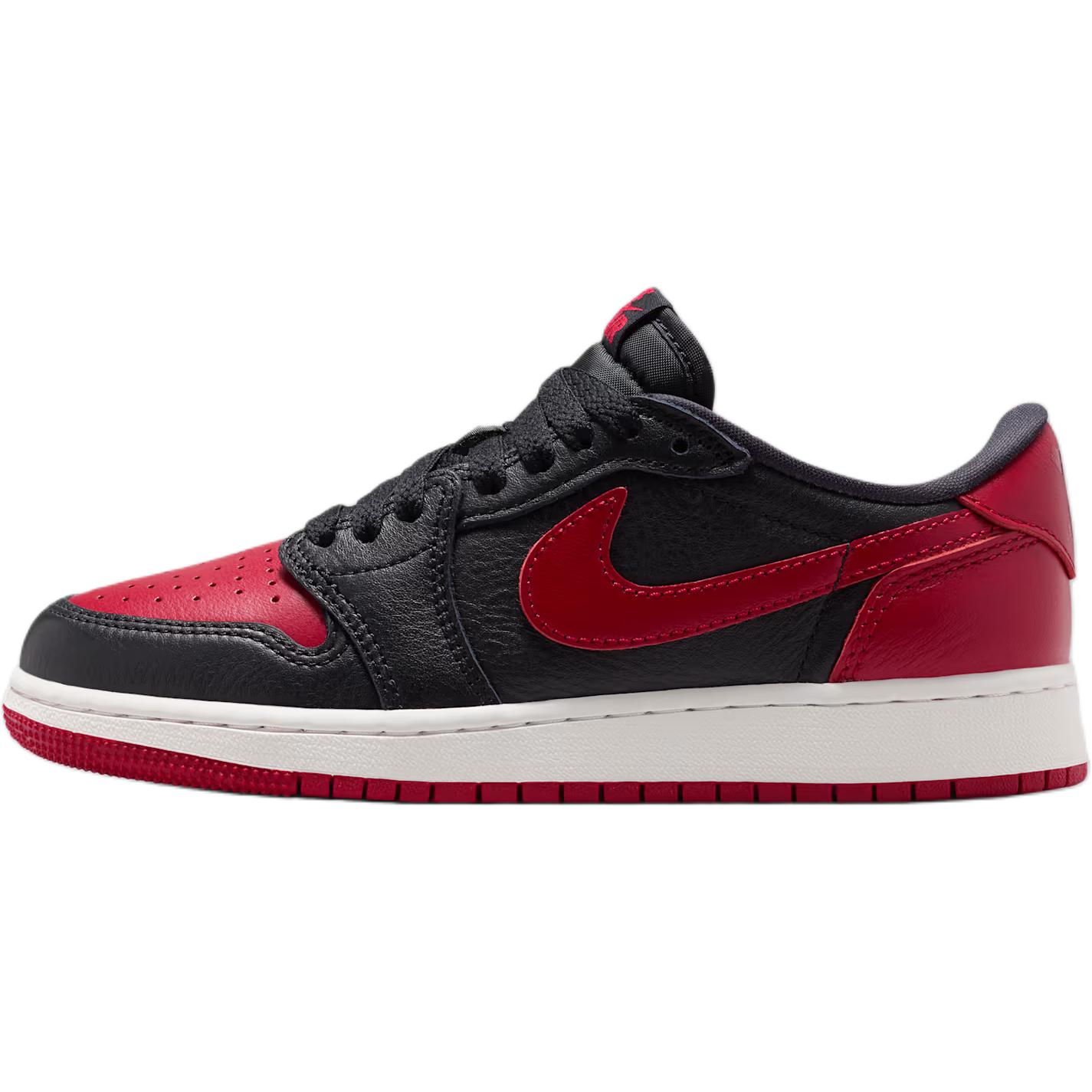 Air Jordan 1 Retro Low OG GS Banned 2026 Детские кроссовки Красный Черный Черный-Varsity-Red-Summit-White IW6277-001 36.5