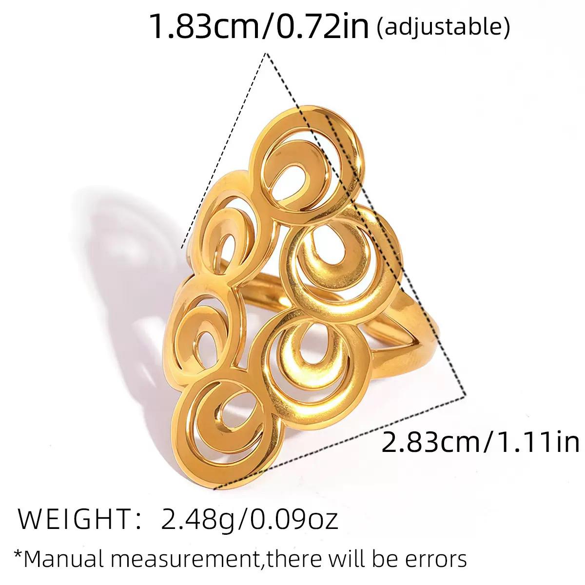 

Hottest Geometric Shaped Finger Ring for Women Luxury Wedding Band Accessory Hollow Out Modern Fashion Design New Zircon resizable