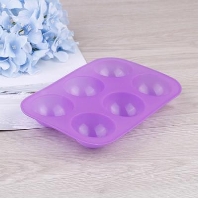 Silicone Soap Chocolate Molds Cake Baking Tool  Pastry Mould Round Shape 6Holes
