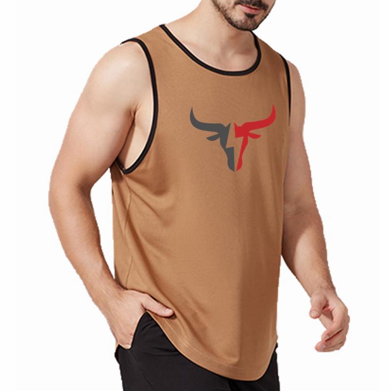 Pánské fitness tílko bez rukávů, rychleschnoucí vesta ze síťoviny