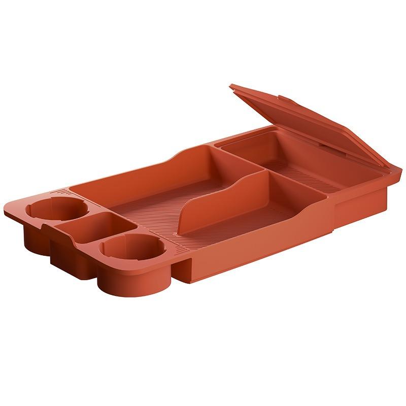 Suitable for Ideal L8/l9 Center Console Underneath Storage Box Silicone Double-layer Organizer Tray Car Interior Accessories