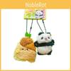 Bamboo Handheld Shoot Flower Panda Cute Plush Keychain Pendant Boys Girls Gift