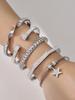 18K Gold-Plated Stainless Steel Zirconia Diamond Clasp Bracelet - European & American Fashion Knotted Irregular Light Luxury Style.